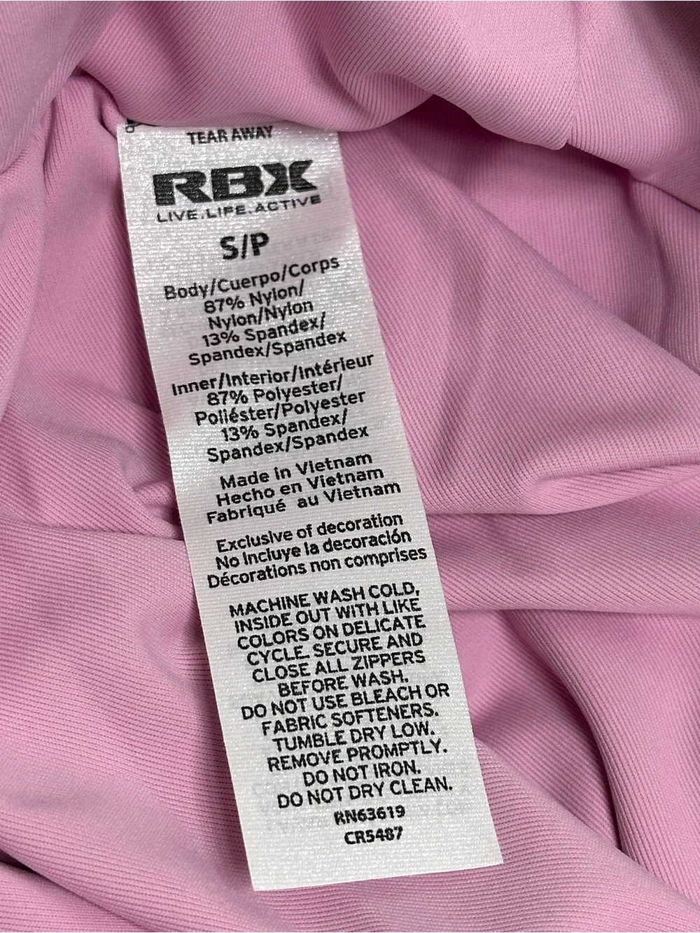 RBX Pink Running Flowy Shorts with Inner Shorts & Zip Back Pocket Small NWT